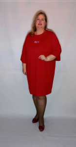 платье - туника "Мили" ( алый)