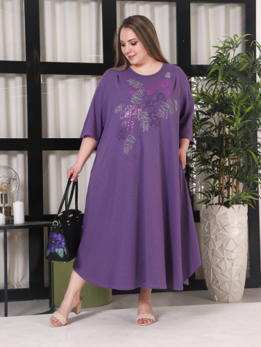 Платье "Мия" (ПЛГ-02-2) фиолет. (Россия) — размеры 66, 68, 70, 72, 74