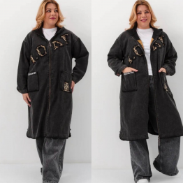 Джинсовый кардиган "LOVE" черный 