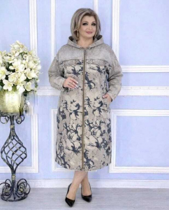 ДЖинсовый кардиган "Цветы" (бежевый)