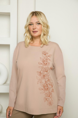 Джемпер ДЖЕННИ (ОК23-063 (бежевый)) (TERRА XL, Москва) — размеры 64-66, 68-70