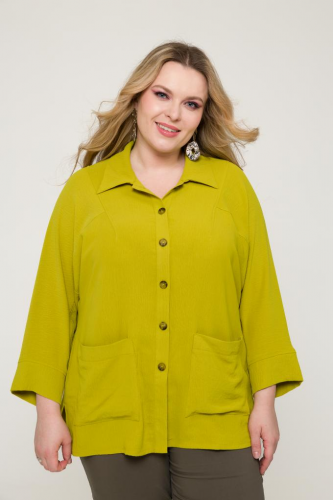 Рубашка БУХАРЕСТ (ВК24-050)  цвет лайм (Терра, Москва) — размеры 64-66, 68-70